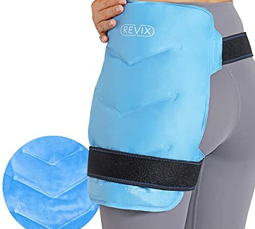Hip Brace with Hot Cold Pack for Injuries Reusable, Hip Ice Pack Wrap for Women Men, Hip Gel Kit for Pain Relief Sciatica Nerve,Piriformis Stretcher, Hip Flexor Strain, Groin Pull, SI Joint, Hamstring
