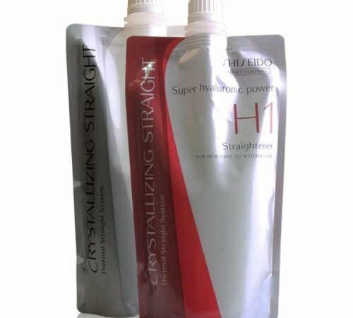 Hair Rebonding Shiseido Professional Crystallizing Hair Straightener (H1) + Neutralizing Emulsion (2) for resistant to natural hair by Shiseido Professional