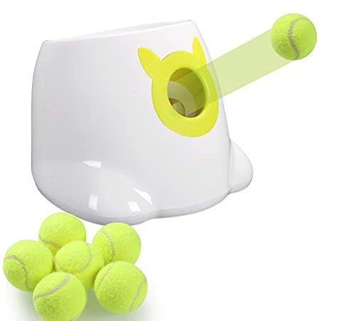 Franklin Pet Supply Ready Set Fetch Automatic Tennis Ball Launcher Dog Toy - Authentic Tennis Ball Thrower - Interactive Toy