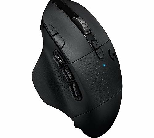 Logitech M720 Triathlon Multi-Device Wireless Mouse, Bluetooth, USB Unifying Receiver, 1000 DPI, 8 Buttons, 2-Year Battery, Compatible with Laptop, PC, Mac, iPadOS - Black