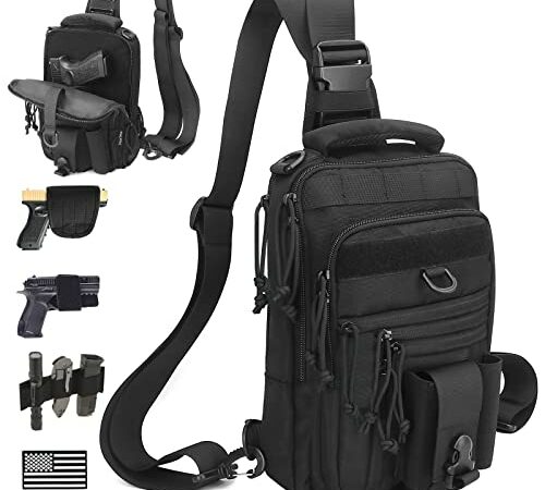 Men's Shoulder Bag Gun Case Single Bag Tactical Gun Bag Pistol Hand Soft Pistol Cases (Black right shoulder)