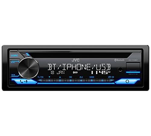 JVC KW-R940BTS Bluetooth Car Stereo Receiver with USB Port – LCD Display - AM/FM Radio - MP3 Player - Double DIN – 13-Band EQ (Black)