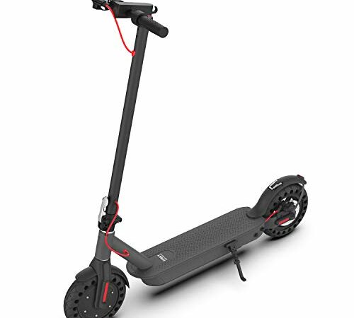 isinwheel X1 Electric Scooter, 500W Motor, Up to 24 Miles Range, Top Speed 28 MPH, 10-inch Off-Road Tires, Electric Scooter Adults, Front and Rear Dual Suspension, Ambient Light Sensor (Red)