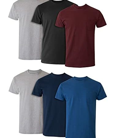 Hanes mens Essentials Short Sleeve T-shirt Value Pack (6-pack) fashion t shirts, White, XX-Large US