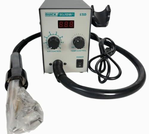 YIHUA 8786D I 2 in 1 Hot Air Rework and Soldering Iron Station with °F /°C, Cool/Hot Air Conversion, Digital Temperature Correction and Sleep Function