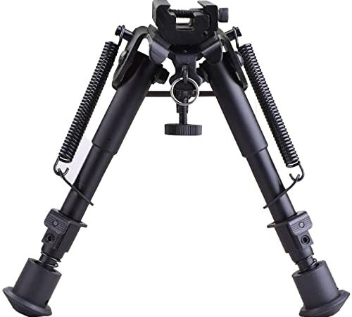 CVLIFE Carbon Fiber Tilt Bipod Pivot 6-9 Inches Bipod with Picatinny Adapter and Detachable S Lock Lever
