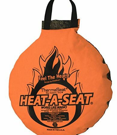 Giant BioGEAR GameWarmer Bleacher Seat, Rechargeable Battery-Operated Heated Stadium Seat Cushion, Spill-Resistant Stadium Chair or Heated Camping Chair, Lasts up to 5 Hours, Recharges Cell Phones