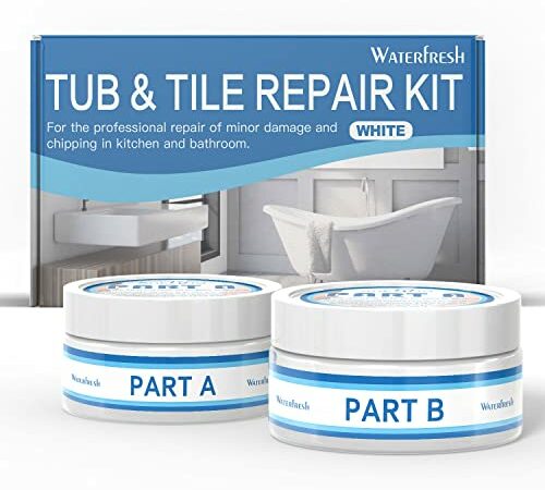 Tub Repair Kit & Porcelain Repair Kit (Color Match) - 3.7 OZ Fiberglass Repair Kit with Super Adhesion, Bathtub Repair Kit for Cracked Bathtub, Perfectly Treat Cracks, Holes, Dents, Worns and Shower.