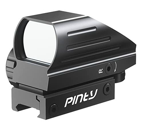 Pinty Rifle Scope 4-12x50 Rangefinder Illuminated Optics with 4 Reticle Red Green Reflex Sight, Green Dot Laser Sight