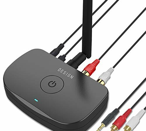 [Upgraded] 1Mii B06 Plus Bluetooth Receiver, HiFi Wireless Audio Adapter, Bluetooth 5.0 Receiver with 3D Surround aptX Low Latency for Home Music Streaming Stereo System