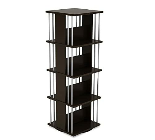 Way Basics Media Storage Rack Shelf Organizer Holds 30 PS5 Games, DVDs, Blu-Rays (Tool-Free Assembly and Uniquely Crafted from Sustainable Non Toxic zBoard Paperboard), Grey