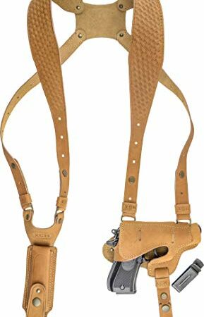 Barsony New Saddle Tan Leather Vertical Shoulder Holster for Walther PP PPKS PPK Right