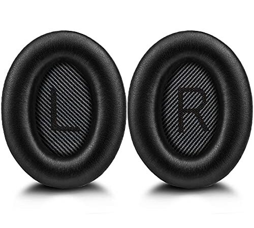 Replacement Ear-Pads for Bose QuietComfort QC 2 15 25 35 Ear Cushions for QC2 QC15 QC25 QC35 SoundLink/SoundTrue Around-Ear II AE2 Headphones (Black)