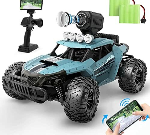 RC Car, 1:18 Remote Control Car with WiFi Camera, 2.4Ghz High Speed Alloy Off Road Truck Fast Racing Vehicle Electric Hobby Toy Car Gift for Boys Kids Teens Adults