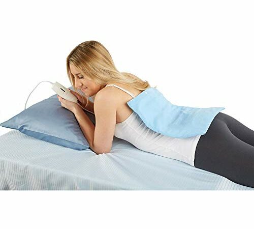 Heating Pad Upgraded, Comfytemp Electric Heat Pad | 9 Heat Setting, Stay On, 5 Timers Auto-Off, Ultra-Soft | 12 x 24 Inch Heated Pad for Cramps, Back Pain Relief, Neck and Shoulders, Machine Washable