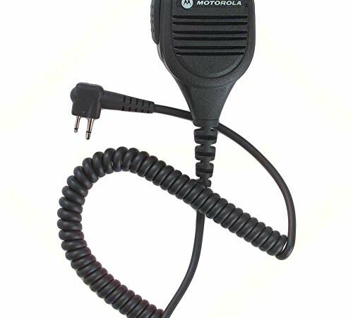 COMMIXC Shoulder Mic, Waterproof IP55 Handheld Speaker Mic with External 3.5mm Earpiece Jack, Compatible with 2.5mm/3.5mm 2-Pin Motorola Two-Way Radios