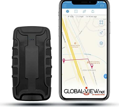 Magnetic GPS Tracker for Vehicles Equipment Trailers, Rechargeable Long Life Battery, Real Time Live GPS Tracking, Includes SIM Card