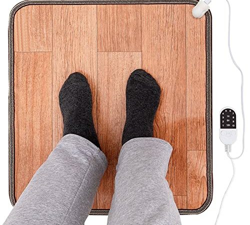 Yimobra Heated Bath Mat for Bathroom Rugs to Dry, Adjustable Temperature and Time to Drying Rug,Waterproof and Non-Slip Bottom,Built-in Temperature Sensor 80-130 ℉ Overheating Protection for Bath Mats