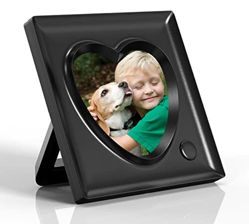 ChaoRong 20 Seconds Voice Recordable Picture Frame Battery Operate,Good Gift for Your Family Member(Black)