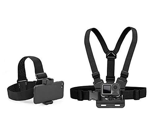 Mobile Phone Chest Strap Mount,Harness Strap Holder Universal Cell Phone Clip for Action Camera POV Compatible with Gopro Akaso Samsung iPhone etc