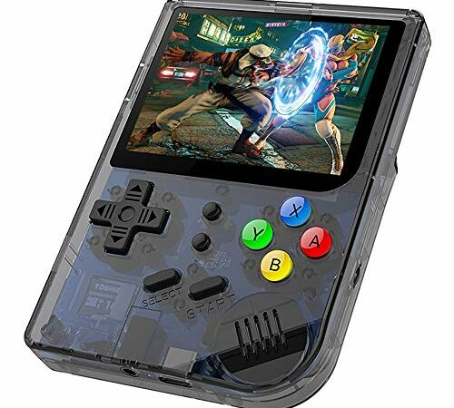 DEIKAL Handheld Game Console, Retro Game Console with 400 Classic FC Games 3 Inch Screen 1020mAh Rechargeable Battery Portable Game Console Support TV Connection & 2 Players for Kids Adults (Blue)