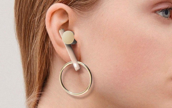 These earbuds and earrings are genuine items