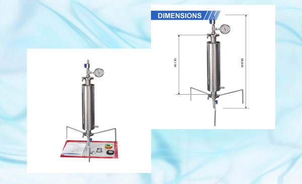 Stainless Steel Vacuum Chamber with Vacuum Gauge